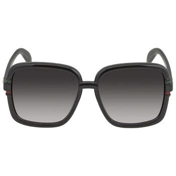 Gucci Brown Grey Gradient Butterfly Ladies Sunglasses .